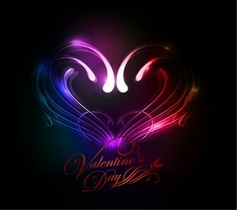 Name Abstract Valentines Day Colorful Heart Background