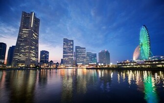 Sunset In Yokohama Japan Wallpaper HD