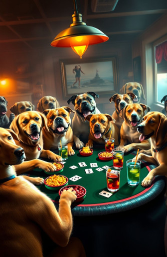 Dogs Playing Poker Wallpaper