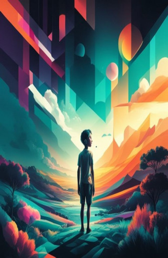 Abostrak Alone Boy Wallpaper