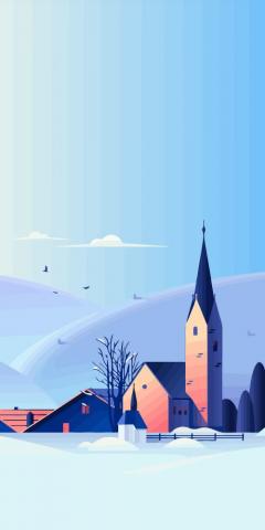 Snowy Wallpaper Illustrations For iPhone