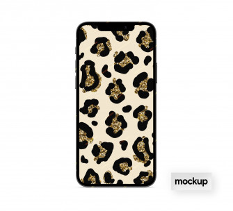 Rainbow Glitter Gradient Leopard Print Seamless Background Wallpaper