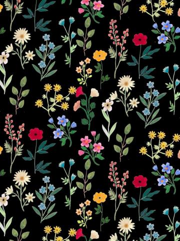 Flower Drawing Wallpaper Top Background