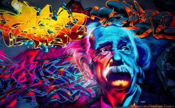 Street Art Albert Einstein Abstract Wallpaper Artistic Graffiti