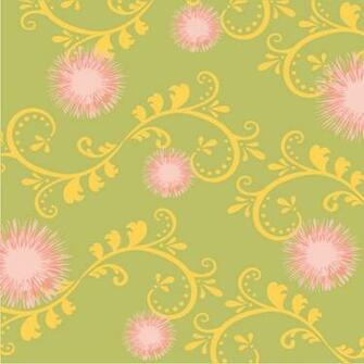 Pastel Pink Green Yellow Wall Mural Contemporary Wallpaper