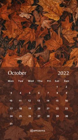 October Wallpaper Calendars Desktop Mobile