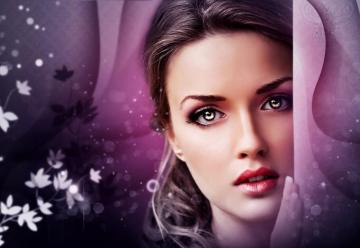 Face Beautiful Beauty Woman Girl Fantasy Eyes Wallpaper HD