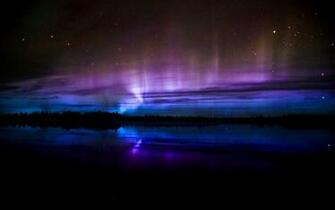 Purple And Neon Blue Night Skyscapes Wallpaper Background