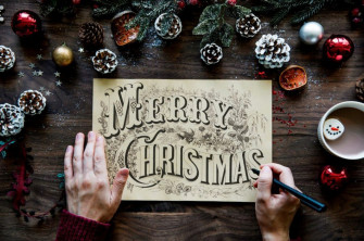 Merry Christmas Sign Card Decor Royalty Photo