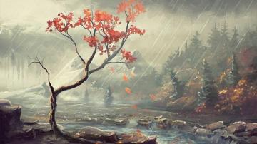 Japanese Landscape Painting Wallpaper Top
