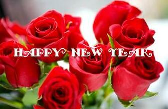 Happy New Year Flowers Photo Bouquets Wallpaper