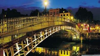 Bridge City Dual Monitor HD Desktop Wallpaper Widescreen High