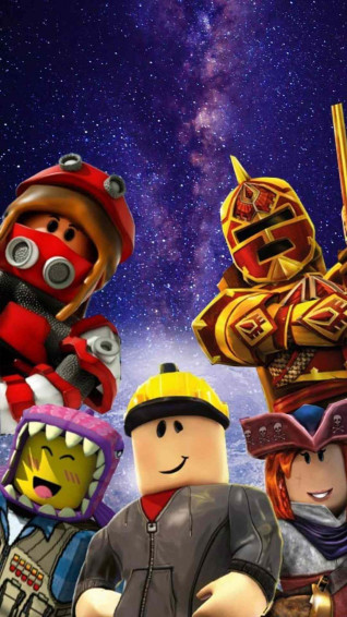 Roblox Galaxy Character Design iPhone Wallpaper