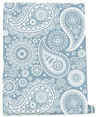 Mini Moderns Paisley Crescent Wallpaper Chalkhill Blue