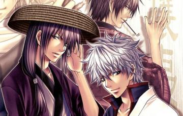 Wallpaper Tube Hat Gesture Art Gintama Sakata Gintoki