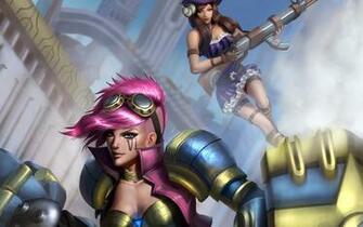 Caitlyn And Vi In League Of Legends Wallpaper