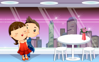 Cartoon Kissing HD Wallpaper