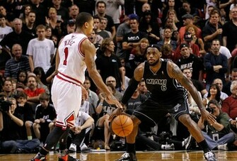 Derrick Rose Lebron James Chicago Bulls Miami Heat Nba