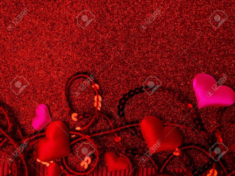 Glitter Pink Hearts Wallpaper