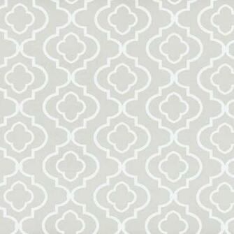Wallpaper Contemporary White Trellis On Putty Gray Background