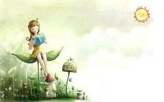 Cartoon Cute Wallpaper Laptop Green Cool