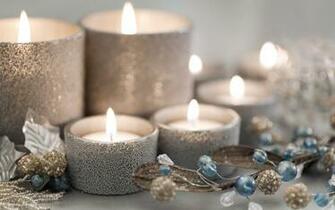 Christmas Lighting Candles Wallpaper Which Is Under The
