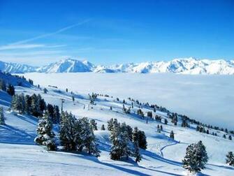 Blue Snowscape Desktop Pc And Mac Wallpaper