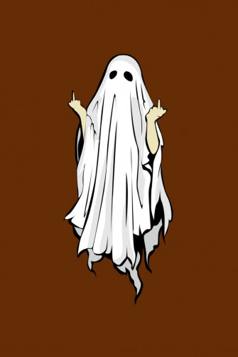 F Ck You Ghost Funny Vintage Halloween Phone Wallpaper