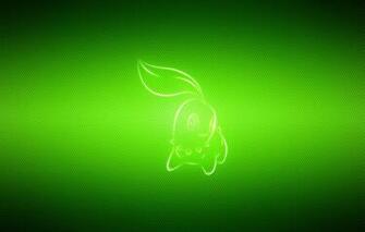 Wallpaper Silhouette Pokemon Chikorita