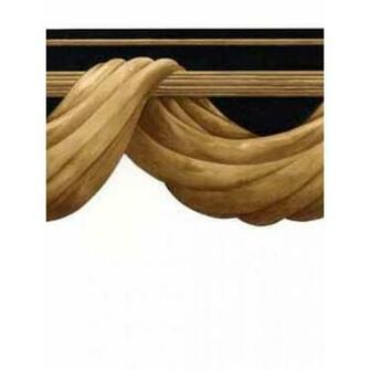 Gold Swag On Rod Laser Cut Wall Border All Walls Wallpaper