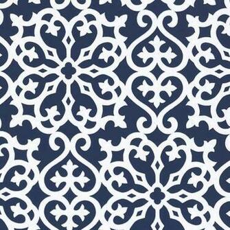Derbyshire Damask Wallpaper Color Trend Navy Silver