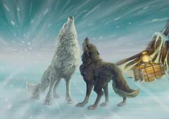 Wolf Howl Drawing Wallpaper