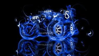 Blue Fire Horse Design Tony Kokhan Wallpaper