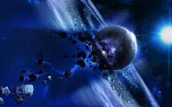 Planet And Meteorites Wallpaper Image Pictures