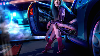 Cyberpunk Girl With Car4k 1440p Resolution HD 4k Wallpaper Image Photos