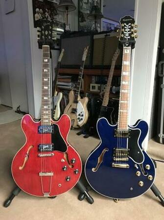 Semi Hollow Body Heaven Gibson Es335 And EpiPhone Sheraton With