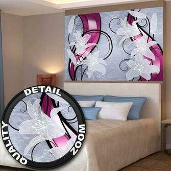 Great Art White Lily Design Wall Decoration Mural Flower
