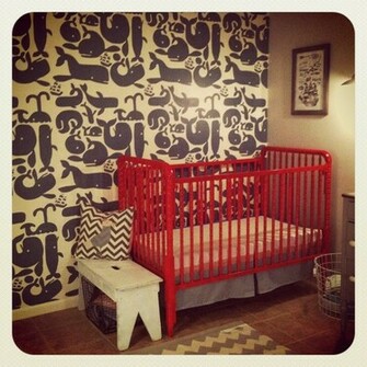 Whale Wallpaper Make A Stenciled Wall Diy Nautical Nursery