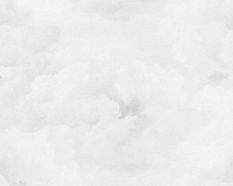 Fluffy Cloud Pale Grey Wallpaper