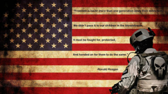 Military American Flag Wallpaper