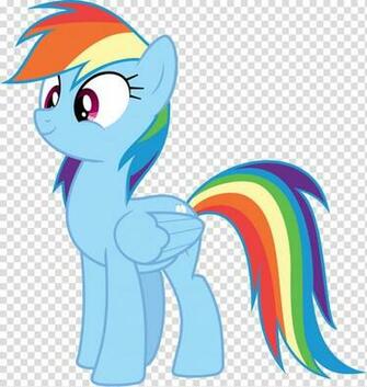 Rainbow Dash Looking Cute My Little Pony Transparent Background