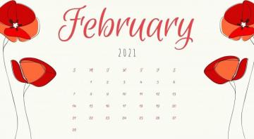 February Calendar HD Wallpaper