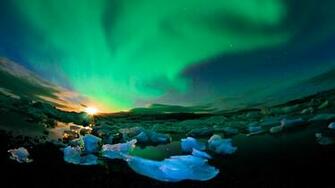 Wallpaper Iceland 4k HD Northern Lights Sky Ice