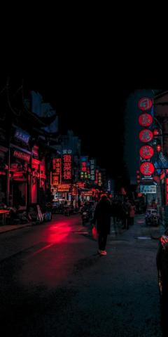 Cyberpunk Amoled Dark Vertical Wallpaper HD