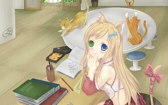Neko Girls Computer Wallpaper Desktop Background Id