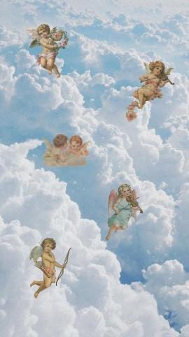Renaissance Angels In Sky Cherubs Cupid Art iPhone Case By