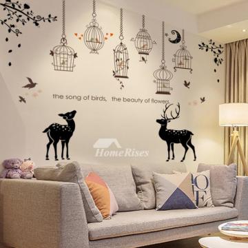 Towel Deer Ship Flower Girls Kitchen Wall Stickers Pvc Self Adhesive