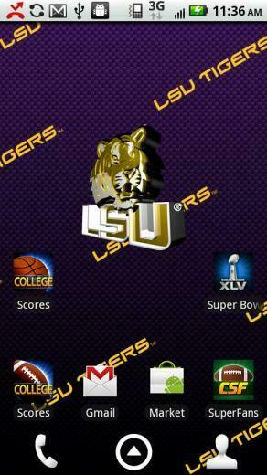Licensed Lsu Tigers Live Wallpaper With Animated 3d Logo Background
