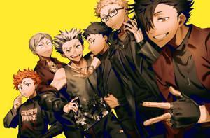 Haikyuu Teams Holding Weapons Wallpaper