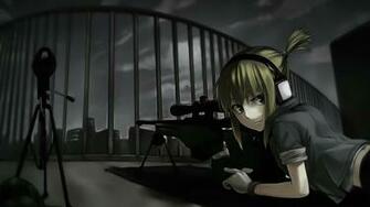 Anime Girls Material Sniper Wallpaper Art HD